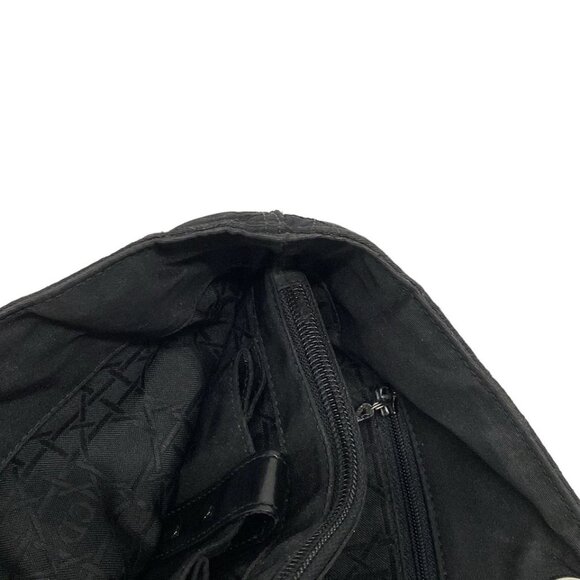 DIOR/ChristianDior Cannage Stitch-Black Nylon PatentLeather Tote Bag 606-072125 - Picture 12 of 14